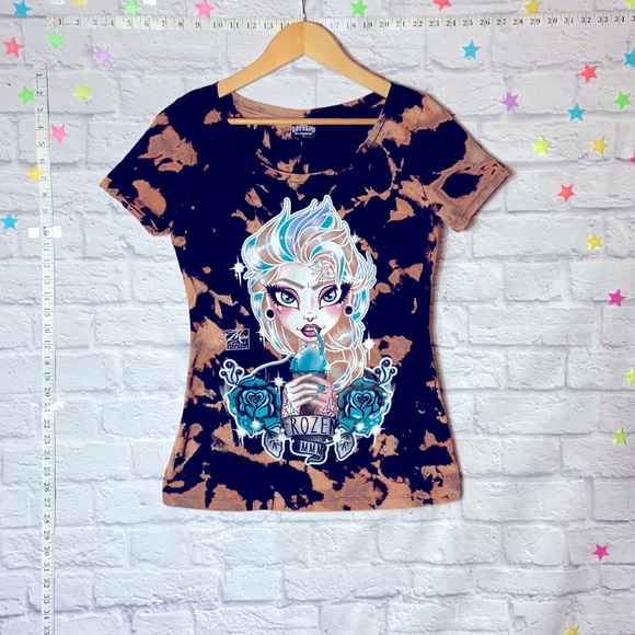 Lowbrow Art Company Tops - Lowbrow Frozen Reverse Tie-Dye T-Shirt
